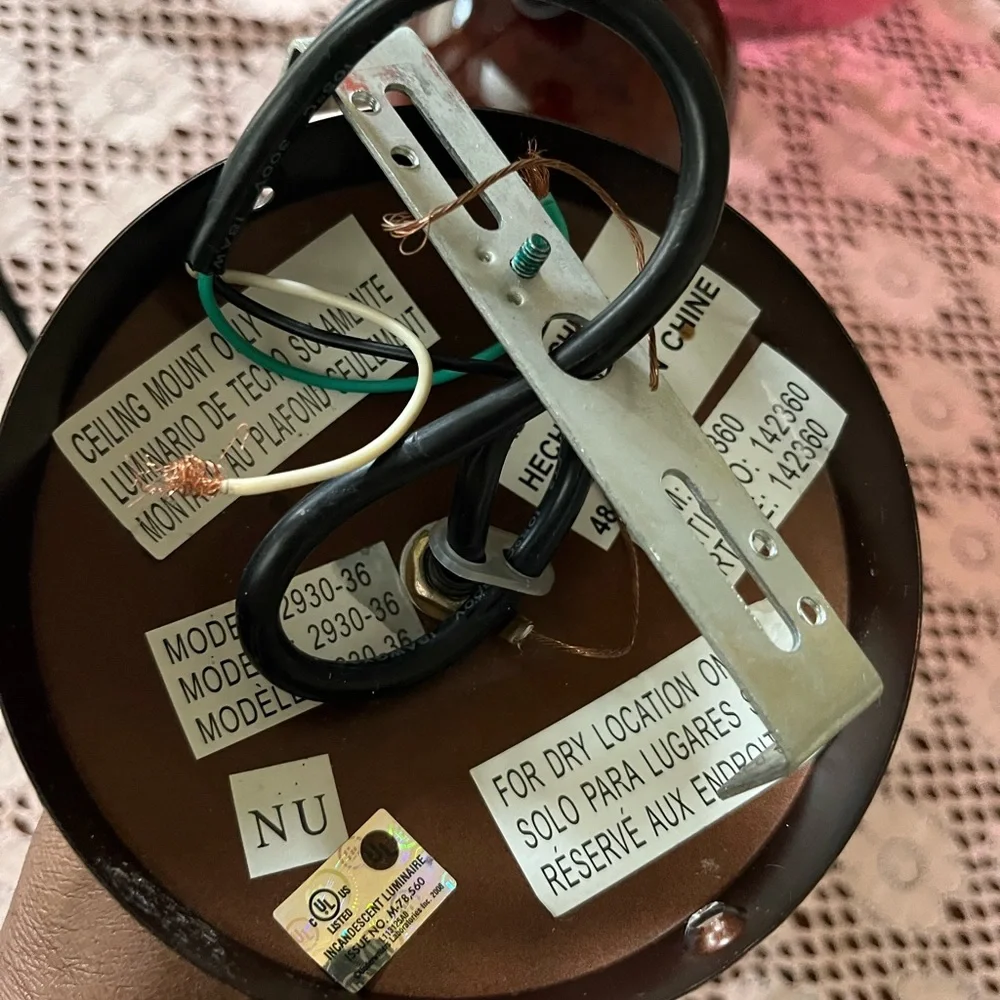 Vintage single Fixture/ bulb Ceiling